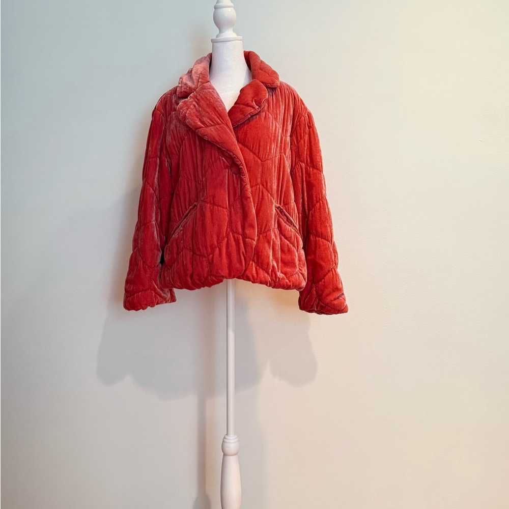 Anthropologie Red Teddy Jacket